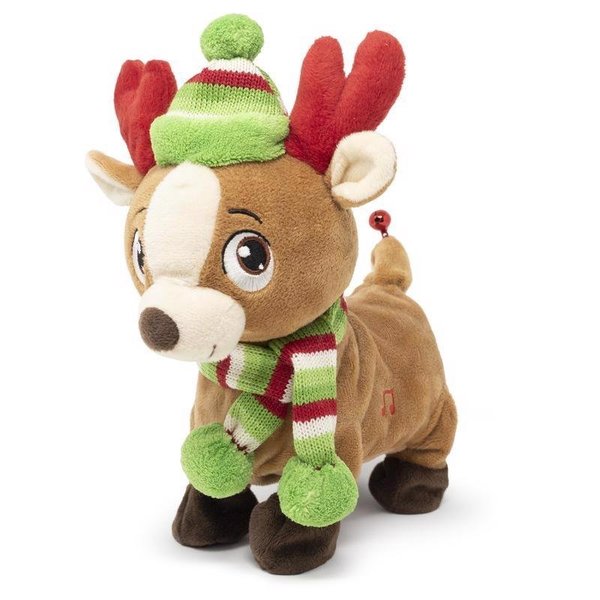 Cuddle Barn Multicolored Tooty Rudy Reindeer Indoor Christmas Decor CB24540